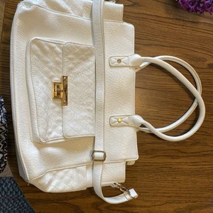 Damsel In Defense Covert Kari Purse Chic Handbag Tote White Conceal Carry READ - Picture 1 of 8