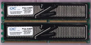 2GB 2x1GB OCZ OCZ2T8002GK DDR2-800 PC2-6400 Titanium Series Ram Memory Kit Gamer - Picture 1 of 2