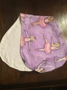 Handmade Burp Cloth Ballerina with white on the back - Picture 1 of 1