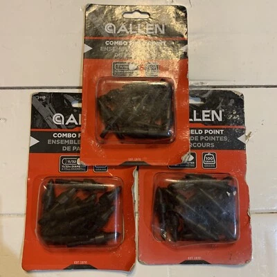Allen Company - Archery Combo Field Point 11/32 inches Cutting Diameter (3 Pack) - Image 1 of 4