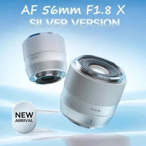 Silver TTArtisan 56mm F1.8 APS-C Auto Focus Prime Lens for Fujifilm Fuji X Mount - Picture 1 of 10