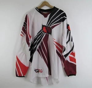 MSR MX Motocross Trikot Herren XL Weiß Rot Schwarz Racing Shirt Langarm Neu - Bild 1 von 9