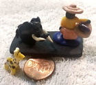 LOT Clay Giraffe, Elephant, Farmer, Shelf (Dollhouse, Crafts, Custom Miniatures)