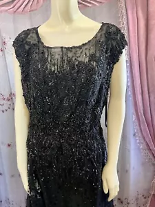 MacDuggal SZ 14 Black Lace/Sequined Dress - Picture 1 of 8