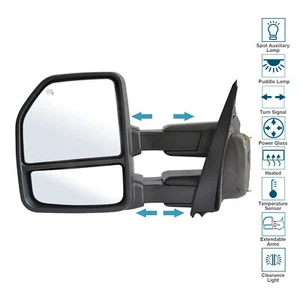 Towing Mirror Fits 15-20 Ford F150 Signal Power Heated Driver Side Left LH Truck - Picture 1 of 11