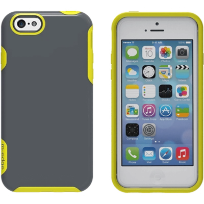 M-Edge Echo 系列混合保护壳 适合 Apple iPhone 6s Plus/6 Plus(灰色/霓虹绿) — 第 1/4 张图片