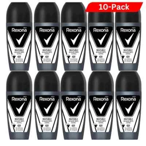10 x REXONA MEN INVISIBLE 48h Dry Anti Marks Protection Roll On Deodorant 50ml - Picture 1 of 2