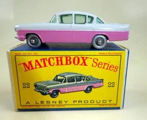 Matchbox RW 22B Vauxhall Cresta gris y rosa plata ruedas superiores en caja "D" - Imagen 1 de 13