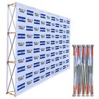 8'x8'(HxW) Tension Fabric Backdrop Booth Frame Straight Pop Up Display Stand 3x3