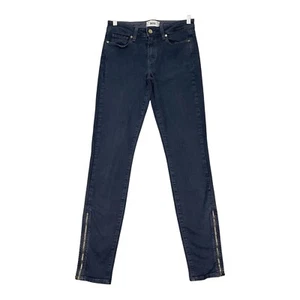 Paige Hoxton Jeans Womens W25 L30 Blue Ultra Skinny Zips Designer VGC - Picture 1 of 20