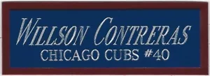 WILLSON CONTRERAS CUBS NAMEPLATE AUTOGRAPHED Signed Baseball Display CUBE CASE - Picture 1 of 3