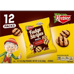 Keebler On-The-Go Fudge Stripes Cookies, 12 Count (Pack of 1) - Picture 1 of 5