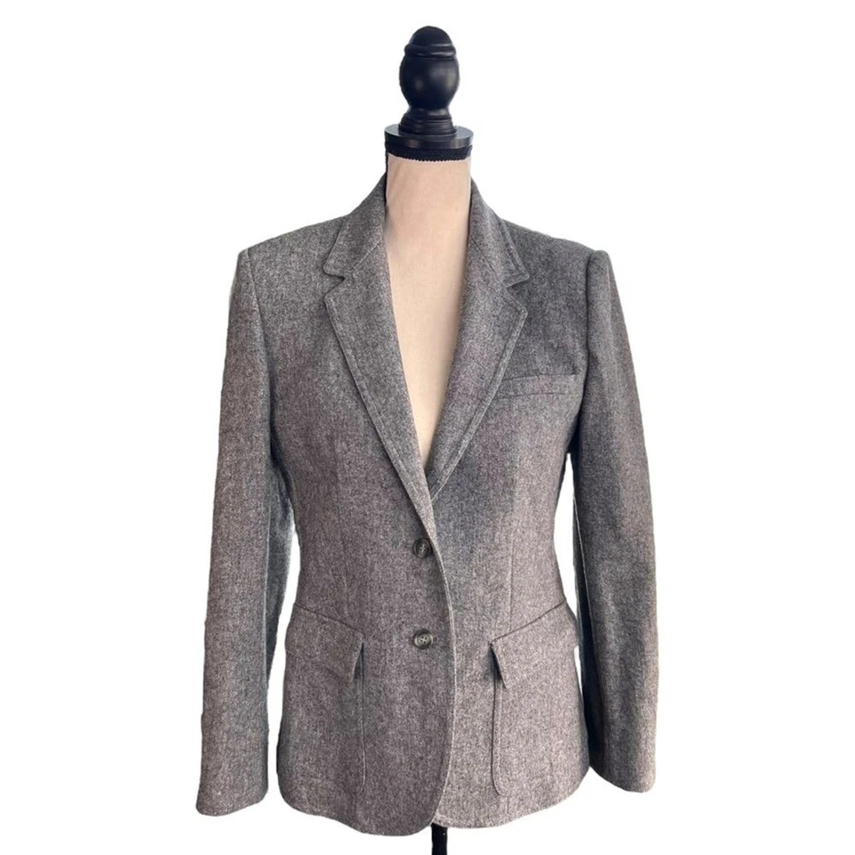 Abrigo Blazer Gris Mezcla Lana The Villager DE COLECCIÓN Grande Hecho en Unión Bolsillo Cuadrado Foto 1 de 4