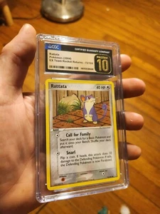 (POP 12) CGC 10 PRISTINE Rattata 72/109 EX Team Rocket Returns Pokemon Card - Picture 1 of 4