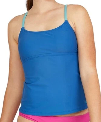 速比涛女式泳装上衣蓝色钴游泳三明治大圆领尺寸 X 小号 XS — 第 1/3 张图片