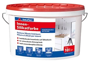 Baufan Innen-Silikatfarbe 10 L Weiß Hochdeckende Wand- und Deckenfarbe Für Innen - Bild 1 von 4