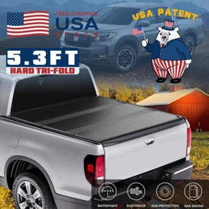 5FT/64" FRP Hard Tri-Fold for 2017-2025 Honda Ridgeline Tonneau Cover Truck Bed - Picture 1 of 14