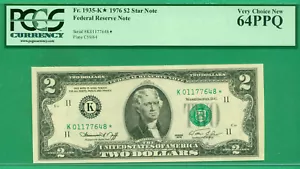 US 1976 2 Dollars "K" STAR (PCGS 64) World paper money currency banknotes - Picture 1 of 3