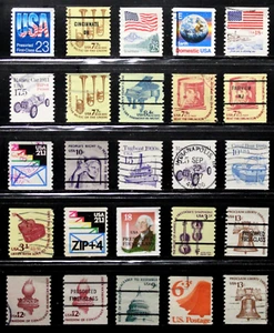 Briefmarken USA ~ 25 alle verschiedene endgültige Briefmarken GRL28M - Bild 1 von 3