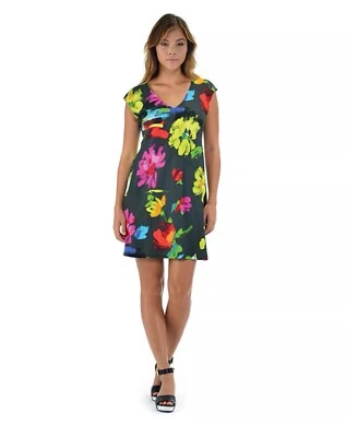 Jams World Sherry Women Dress Floral Hawaiian Sundress Size L Made in USA - Image 1 of 4