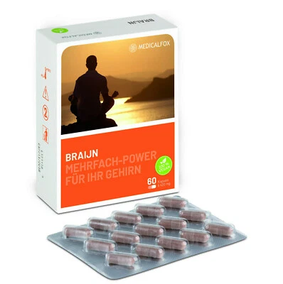 BRAIJN Kapseln von MEDICALFOX – Fokus & mentale Leistung mit Ginkgo & Brahmi