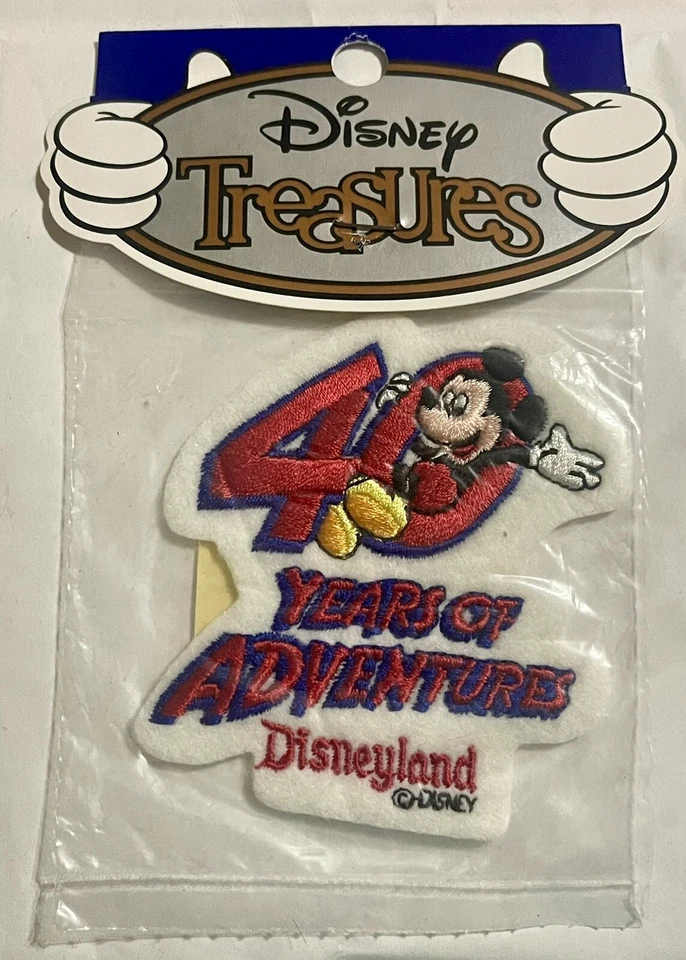Disneyland 40 Years of Adventures Embroidered Sew On Patch Mickey Mouse Disney