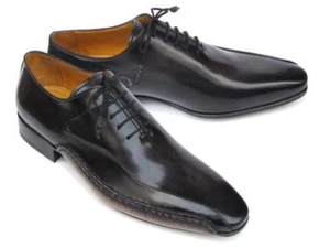 Paul Parkman Black Leather Oxfords Side Handsewn (ID#018-BLK) - Picture 1 of 6