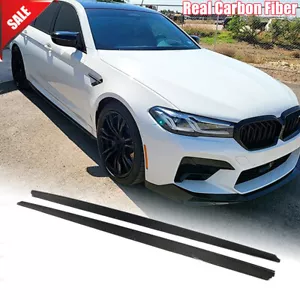 Carbon Fiber Side Skirts Door Lip Trim For BMW G30 540i M Sport F90 M5 2018-2021 - Bild 1 von 12