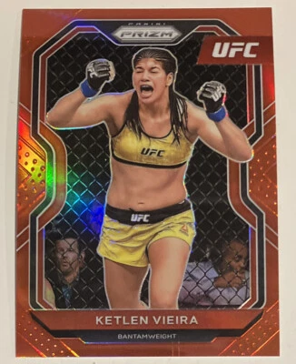 2021 Panini Prizm UFC KETLEN VIEIRA Red Refractor /275 Card No. 85 - Image 1 of 2