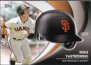 2022 Topps Update Series Commemorative Batting Helmet #BH-MY - Mike Yastrzemski - Picture 1 of 2