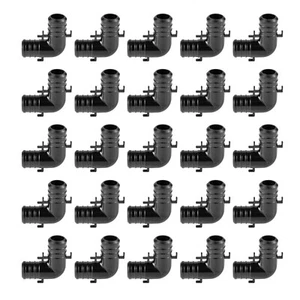 Codo EFIELD 25 PIEZAS Poly Crimp Pex 1/2"" x 1/2"" con pestaña de posición, sin plomo - Imagen 1 de 5