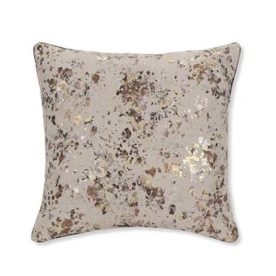 Pair of Sferra Manto Decorative Pillows - Beige, Gold, Silver & Copper - Image 1 of 4