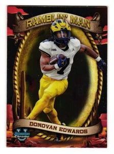2024 Bowman University Chrome - Ramblin’ Man #RM-12 Donovan Edwards Michigan - Bild 1 von 2