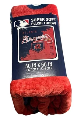 Manta MLB Atlanta Braves Placa Pintada Ultra Suave 50 x 60 Pulgadas Nueva con Etiquetas Foto 1 de 4
