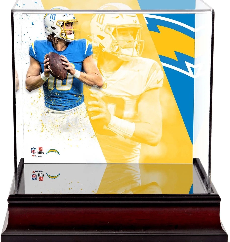 Estuche mini casco Justin Herbert Los Angeles Chargers Deluxe Foto 1 de 1