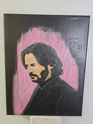 Arte original pintado a mano John Wick, acrílico sobre lienzo, lienzo sin marco 11x14  Foto 1 de 4