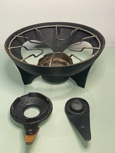 Vintage 70er Jahre Gusseisen Le Creuset Fondue Set Untergestell - Bild 1 von 11