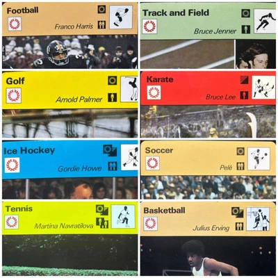 Карты SPORTSCASTER 1977, 1978, 1979 Италия и Япония - футбол, гольф, бокс + - Изображение 1 из 4