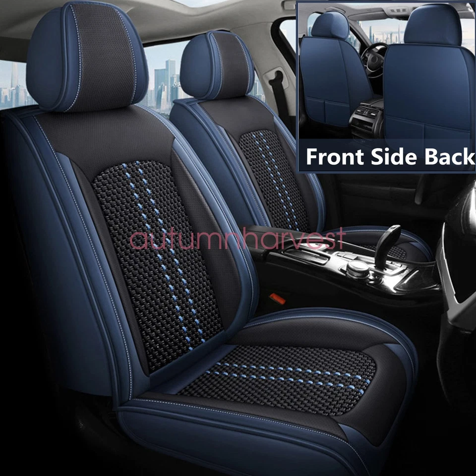 For Ford F-150 Mustang Ranger PU Leather Car 5-Seat Covers Full Set Protector - Image 1 of 4
