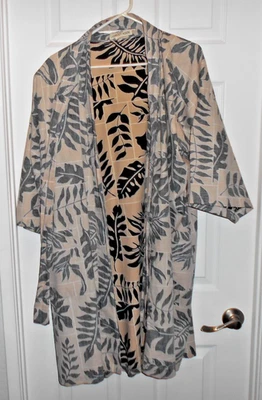 Roupão curto masculino tecido reverso Cooke Street, Honolulu para Liberty House - Imagem 1 de 3