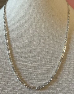 Collana Figaro in argento sterling firmata Y Italia 18 pollici 6+ grammi - Foto 1 di 5