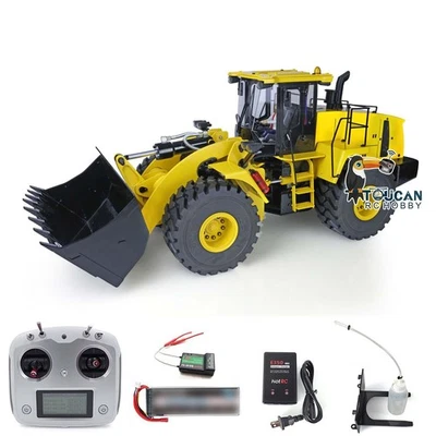 FLASH DEAL Metal 1/14 RC Hydraulic Loader Model WA470 980L w/ Light Sound - Image 1 of 4