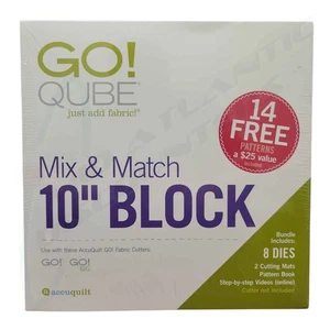 Accuquilt Go! Qube Mix & Match 10" Block Fabric Cutting System  # 55797 - Picture 1 of 5