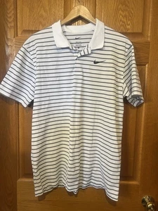 AD65 Nike Golf Polo Dri-Fit gestreift Herren Large DH0829 - Bild 1 von 4