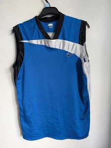 T-shirt senza maniche Nike Fit Dry blu bianco taglia XL (T29) - Foto 1 di 7