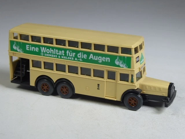 (YG-31) Wiking Siemens Werbemodell D38 Doppeldecker Bus Wohltat für die Augen - Bild 1 von 1