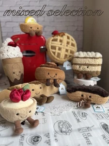 Jellycat Rare Mixed Selection Of 8 Amuseables Plushes Waffle Tarts With Bonus - Picture 1 of 7