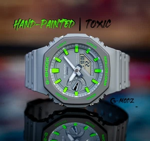 Bespoke G-SHOCK GA2100 Acid Green Mod | Hand-Painted Artist CasiOak | G-Modz - Picture 1 of 6