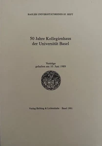 50 Jahre Kollegienhaus der Universität Basel. Vorträge, gehalten am 10. Juni 198 - Picture 1 of 1