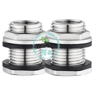 Manguera de jardín American Standard 1/2NPTX3/4GHT 2 PIEZAS con rosca de acero inoxidable 304 - Imagen 1 de 4